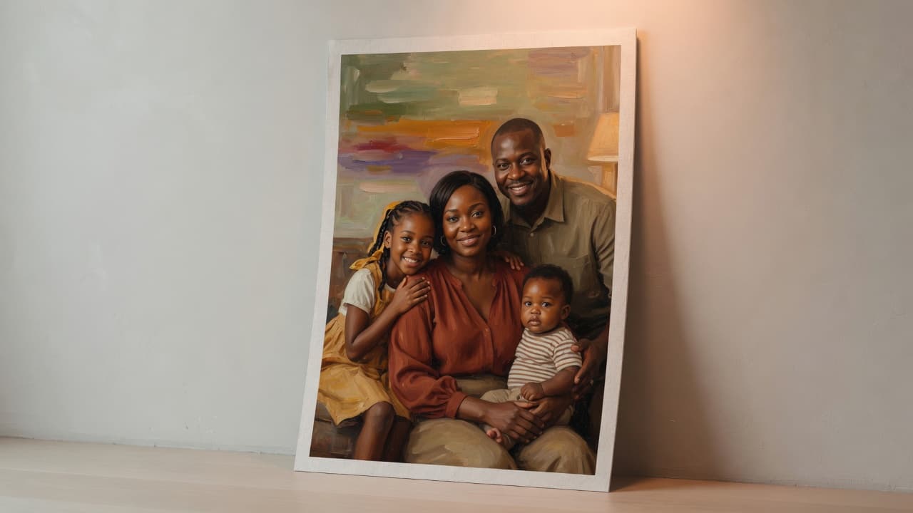Family portrait poster