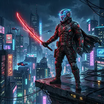 Cyber Ronin (Cyber Samurai Style) style example