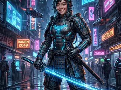 Cyber Ronin (Cyber Samurai Style)