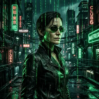 Digital Glitch (Matrix Style) style example