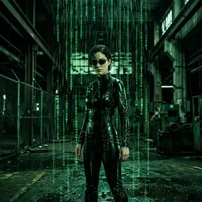 Digital Glitch (Matrix Style) style example