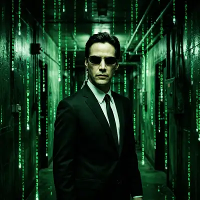 Digital Glitch (Matrix Style) style example