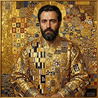Gold Leaf (Gustav Klimt) style example