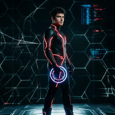 Neon Grid (Tron Style) style example