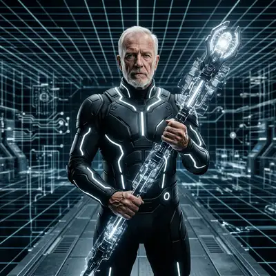 Neon Grid (Tron Style) style example