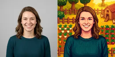 How to turn image into Cozy Stardew Farmer style