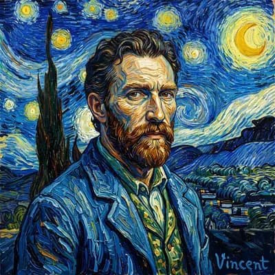 Starry Night (Van Gogh) style example