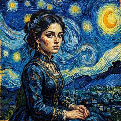 Starry Night (Van Gogh) style example