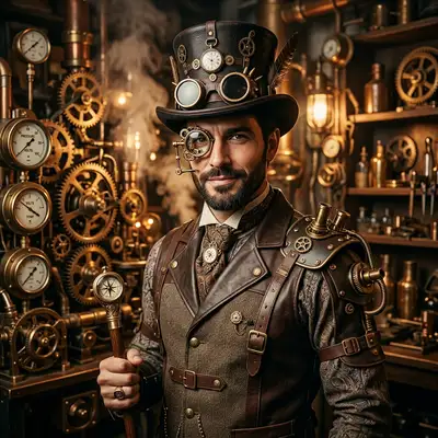 Steampunk Gear (Victorian Sci-Fi) style example
