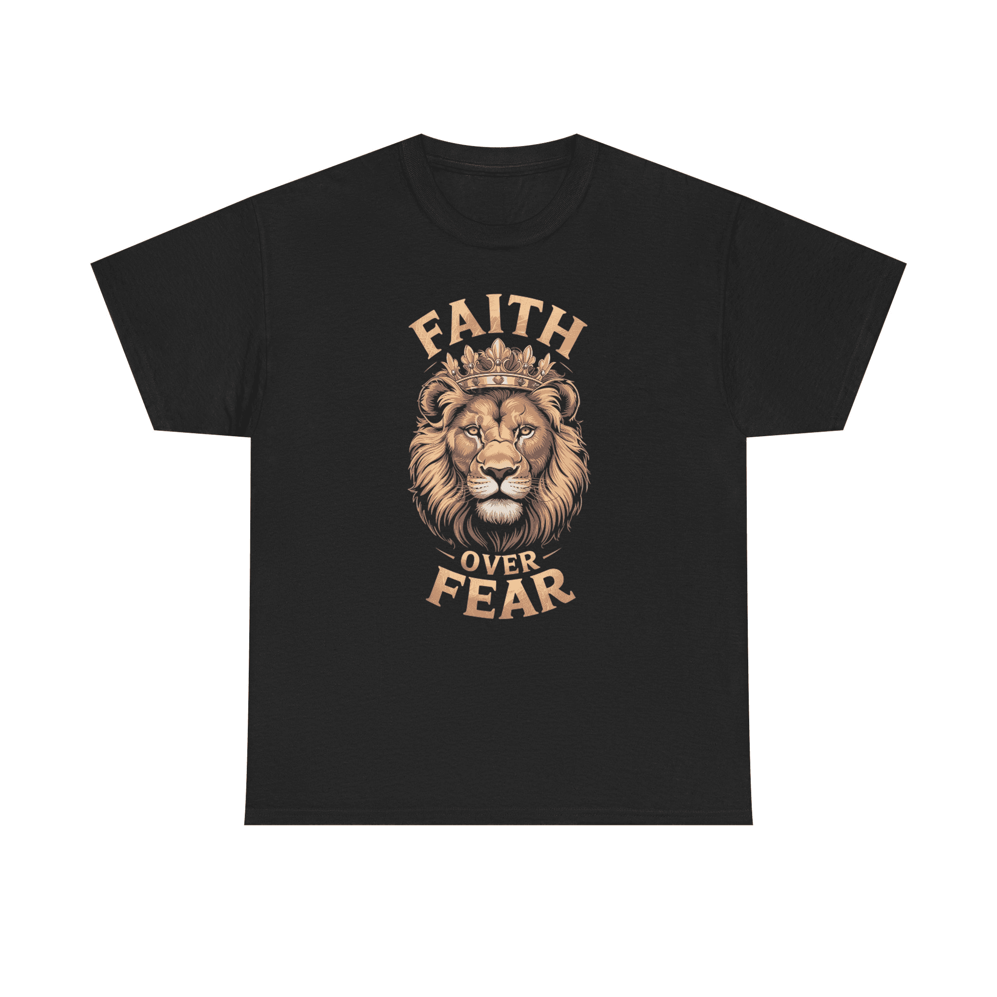 T-shirt with Faith over Fear Lion design