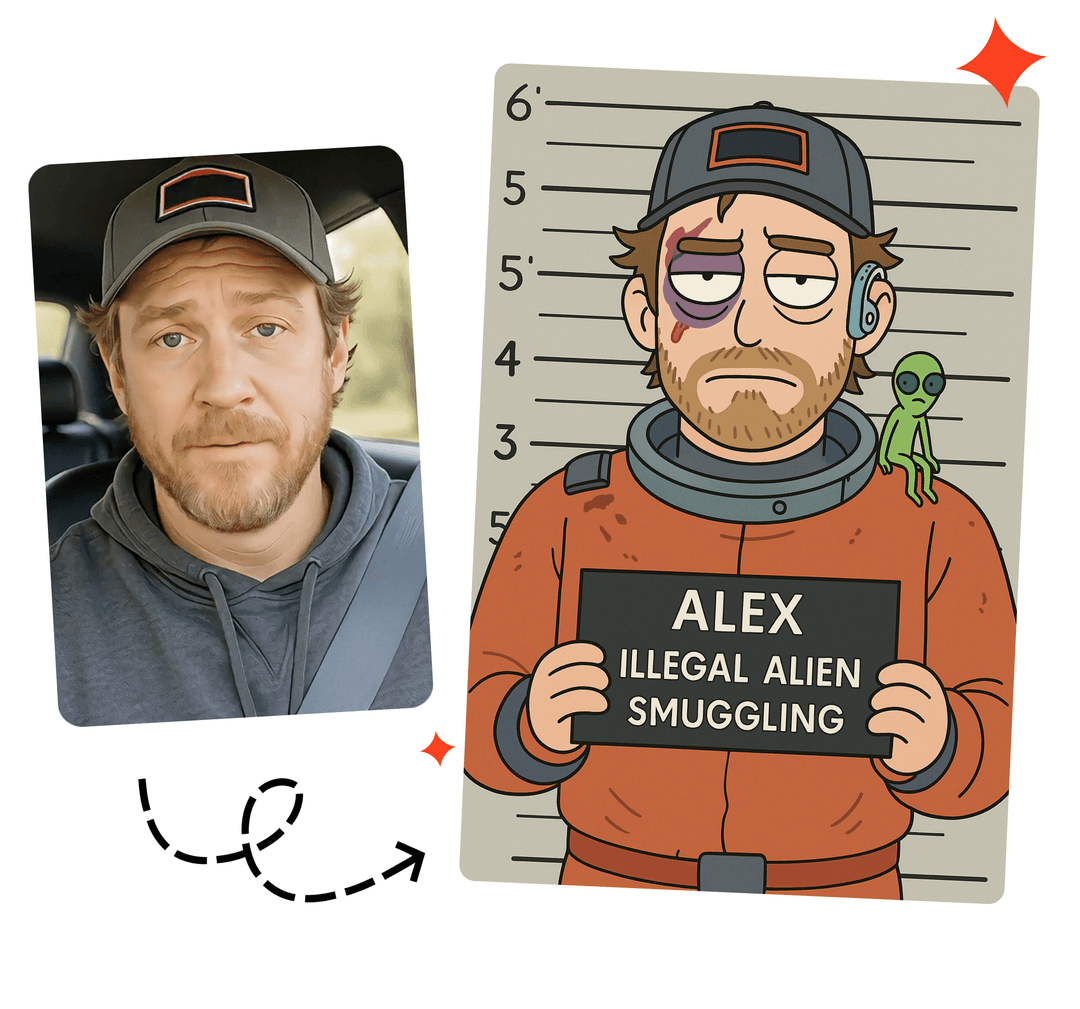 How to turn image into Galactic mug shot style