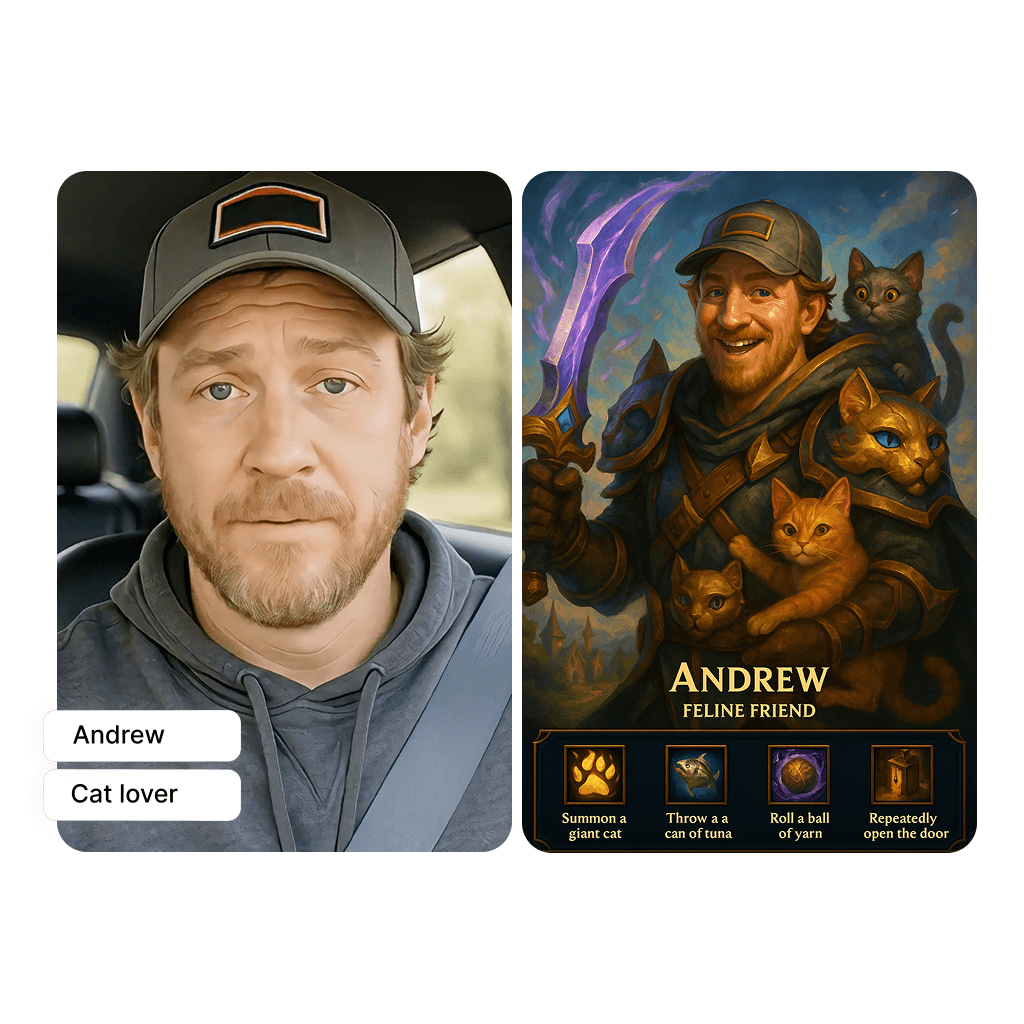 League Hero Card style example 1