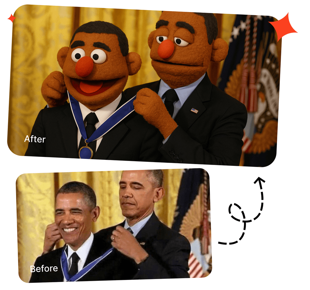 How to turn image into Muppet Show style