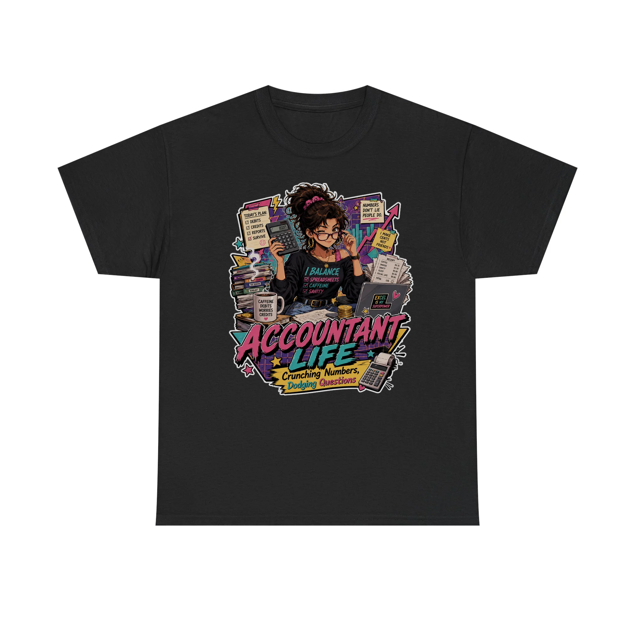 Funny Accountant Retro Anime Shirt
