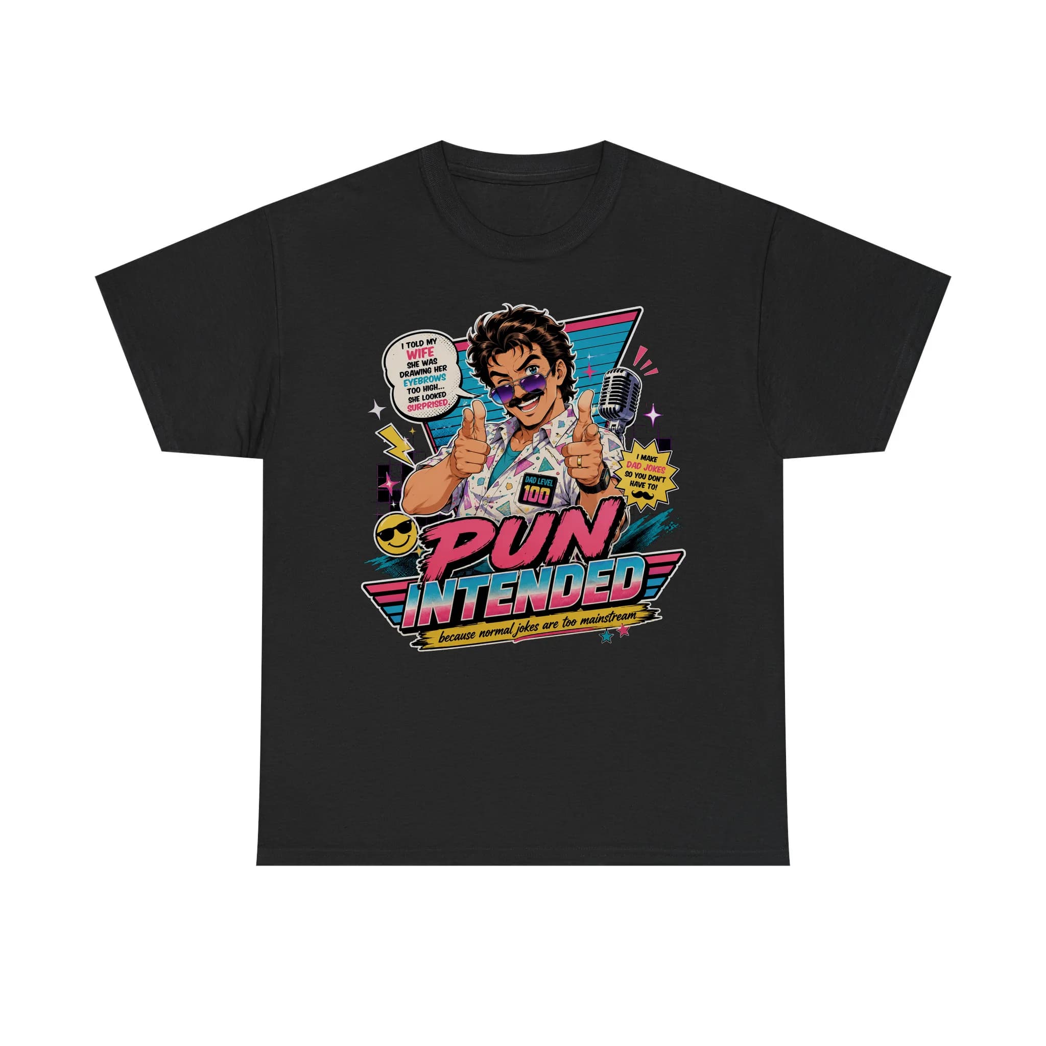 Funny Dad Jokes Retro Anime Shirt Mockup