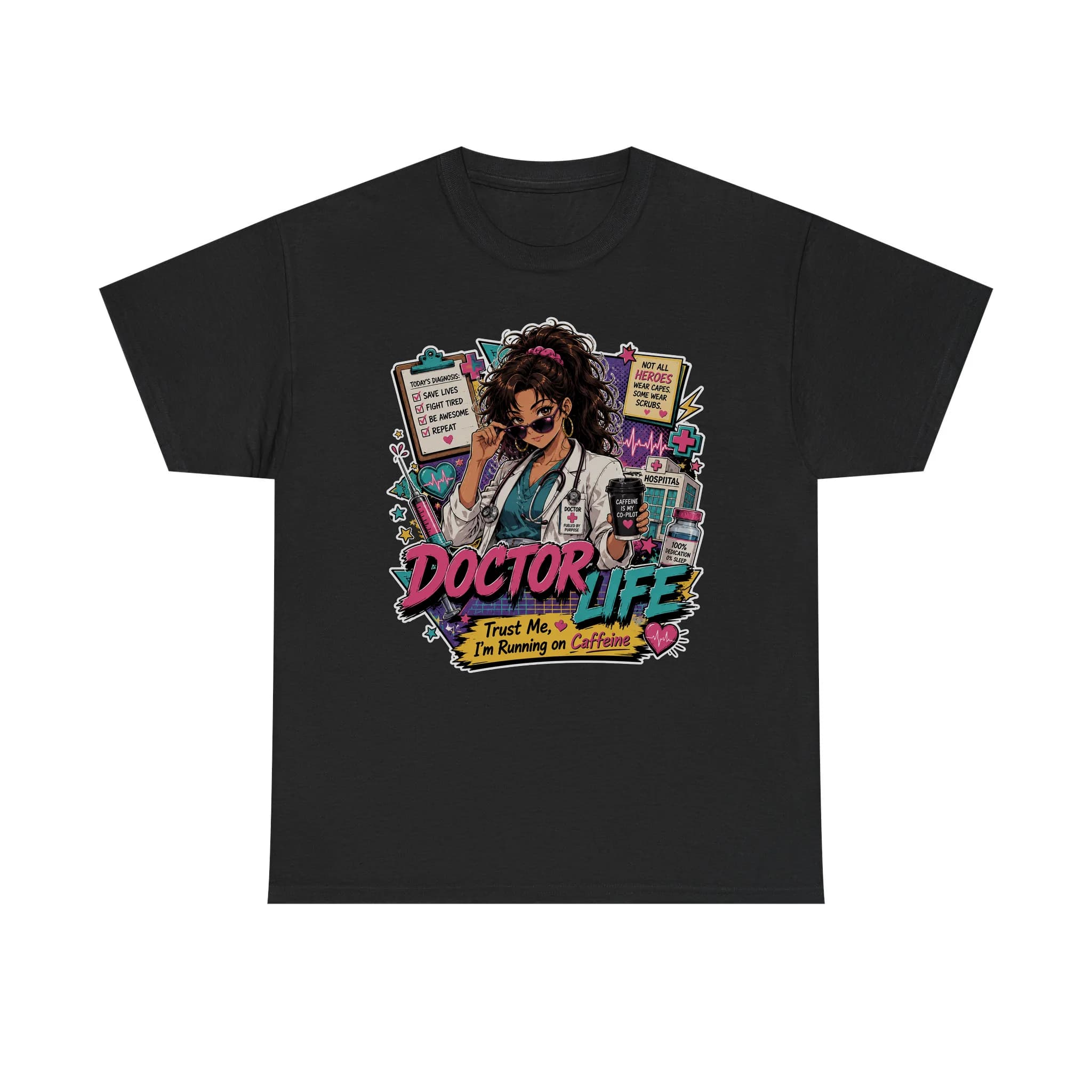 Funny Doctor Retro Anime Shirt Mockup