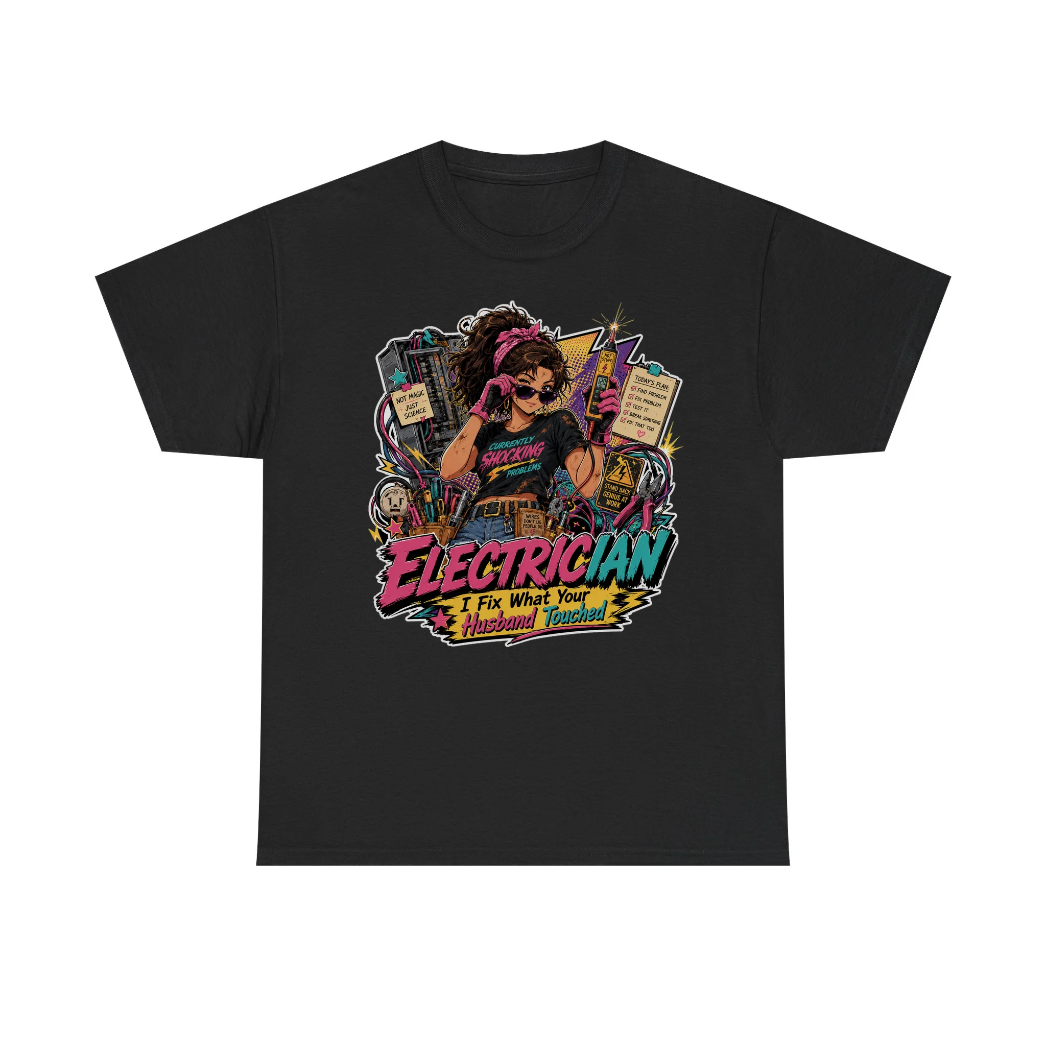 Funny Electrician Retro Anime Shirt