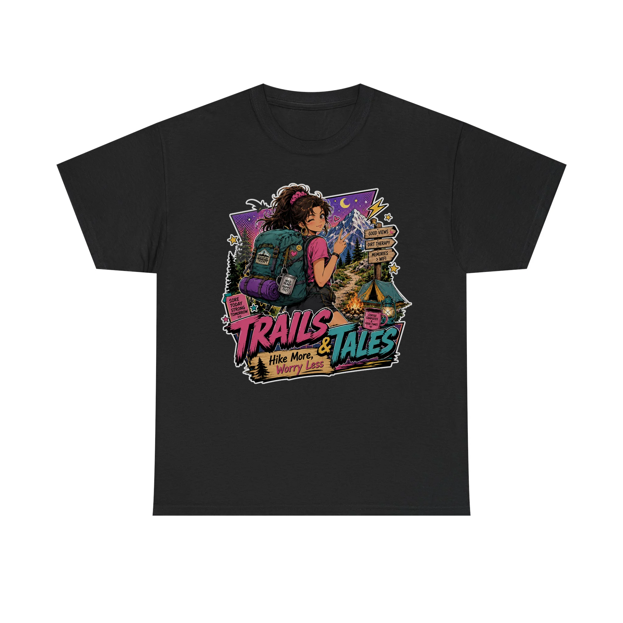 Funny Hiker Retro Anime Shirt