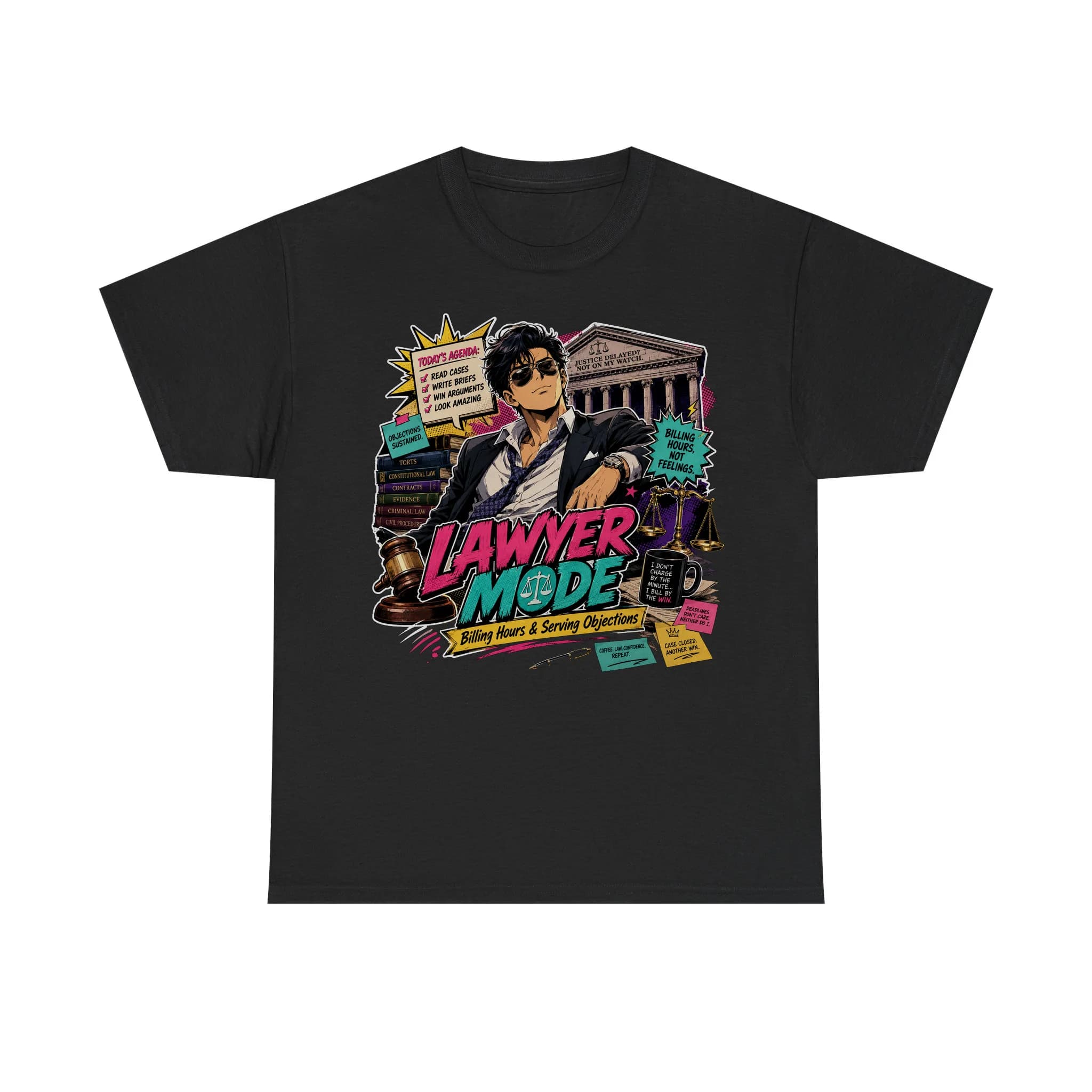 Funny Lawyer Mode Retro Anime Shirt Mockup