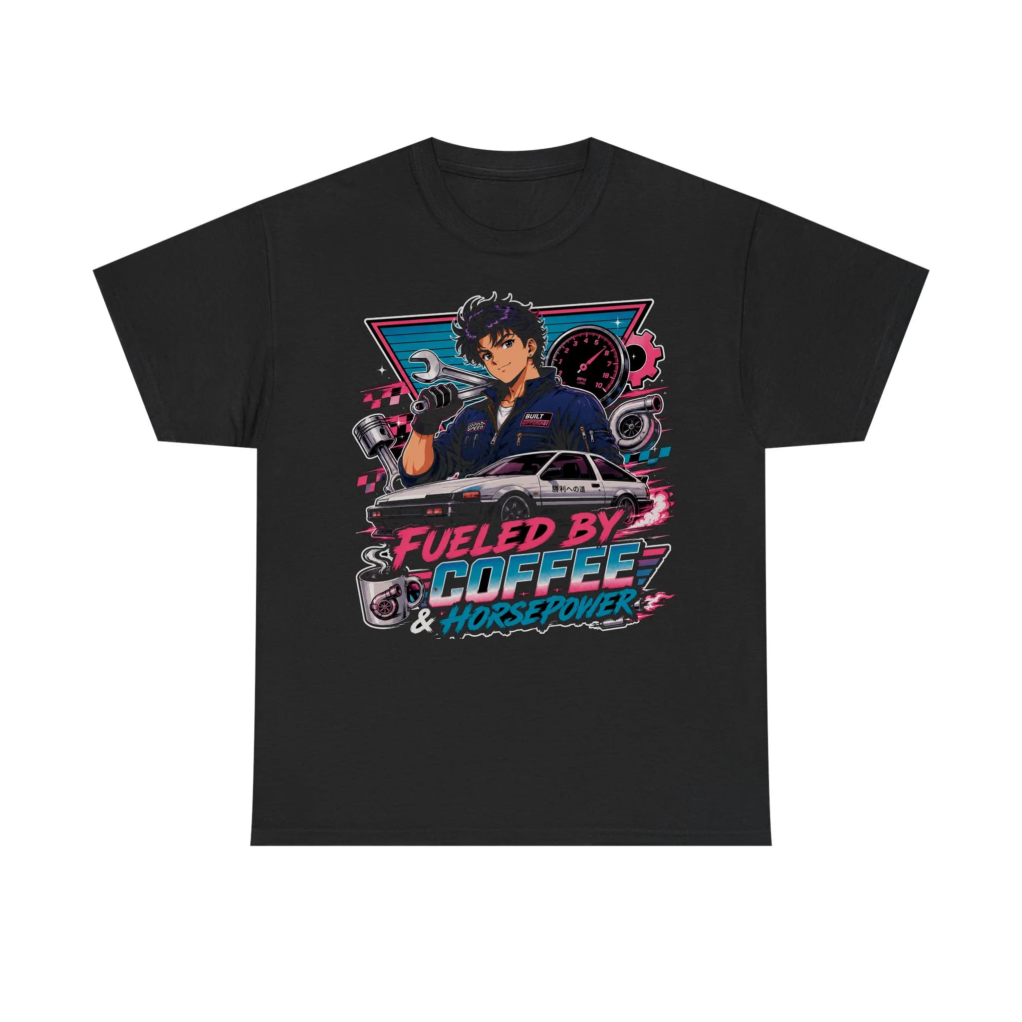 Funny Mechanic Retro Anime Shirt Mockup