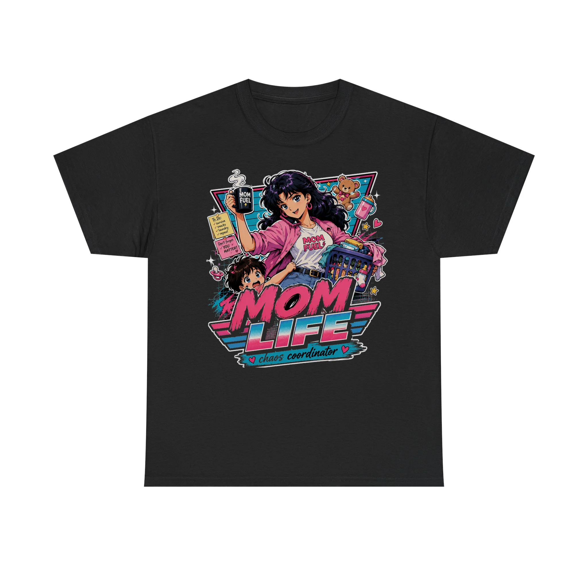 Funny Mom Life (Wavy Style) Retro Anime Shirt