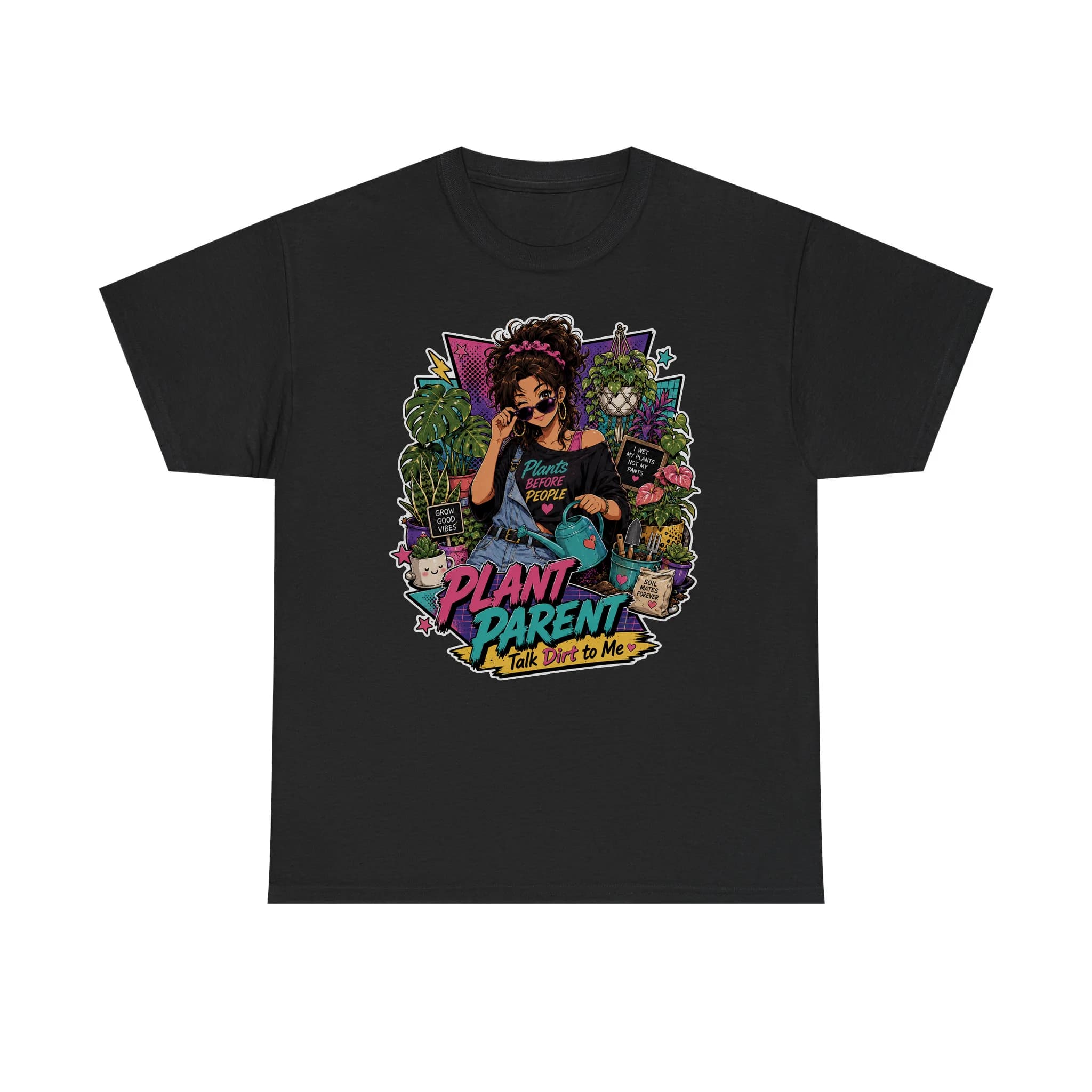 Funny Plant Parent Retro Anime Shirt Mockup