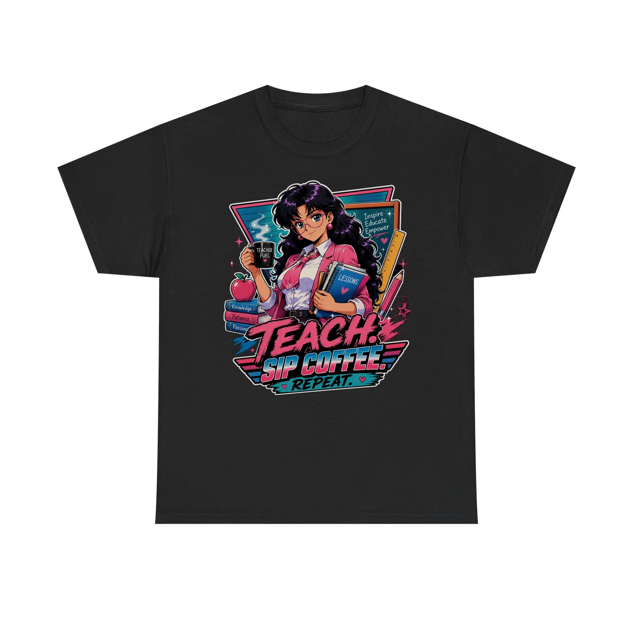 Funny Teacher Retro Anime Shirt Mockup