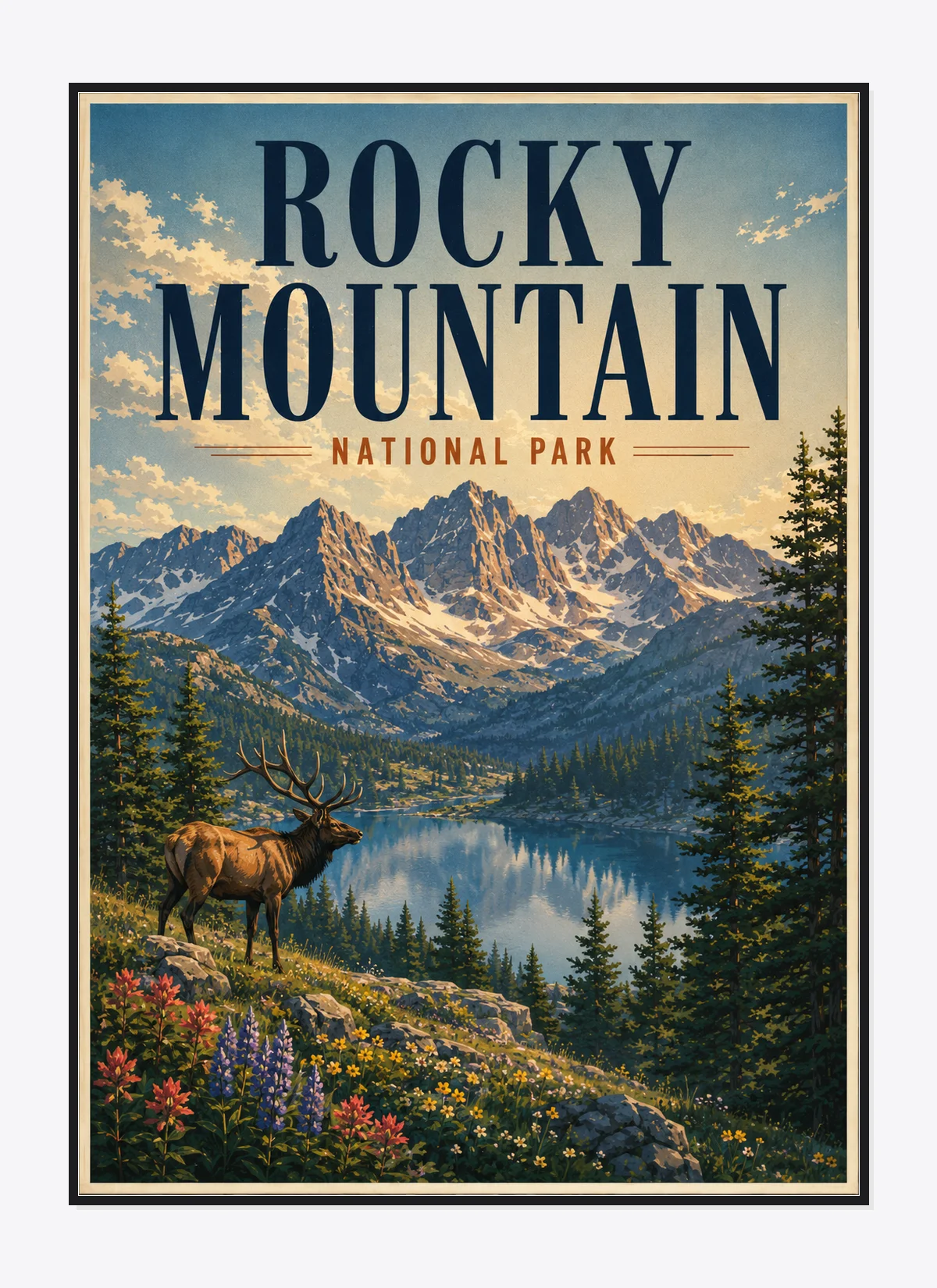 Yosemite National Park Retro Anime Travel Poster